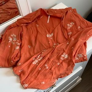 FREE PEOPLE Orange Boho Dress